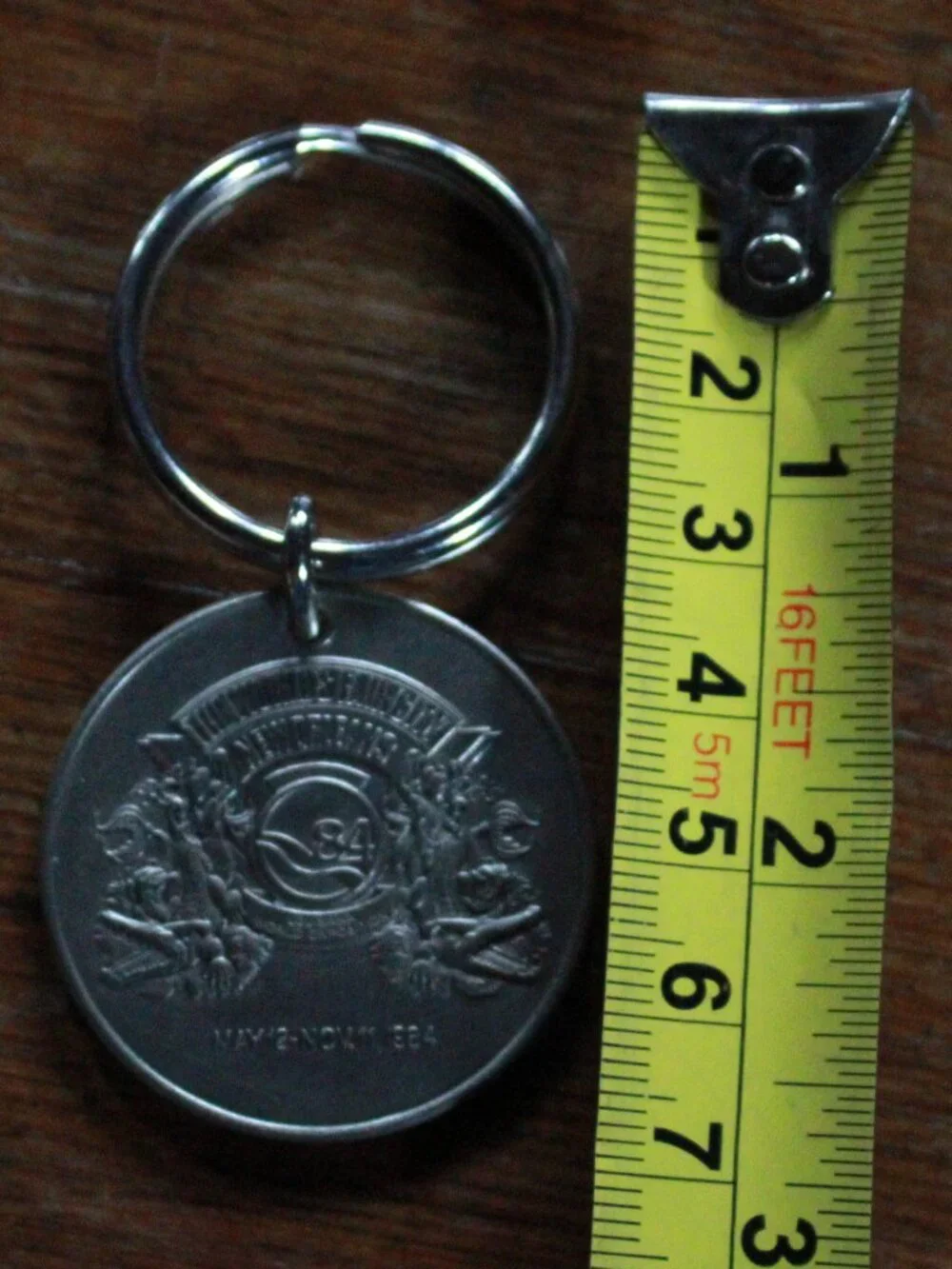 Vintage World's Fair New Orleans 1984 Medallion Keychain